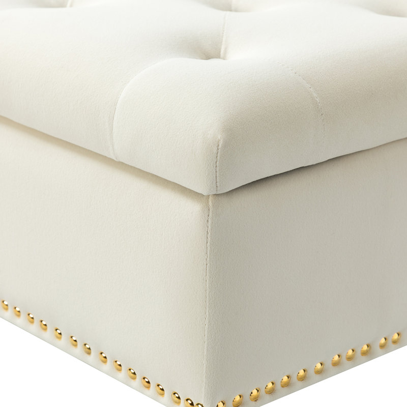 The Twillery Co. Kajana Upholstered Flip Top Storage Bench & Reviews